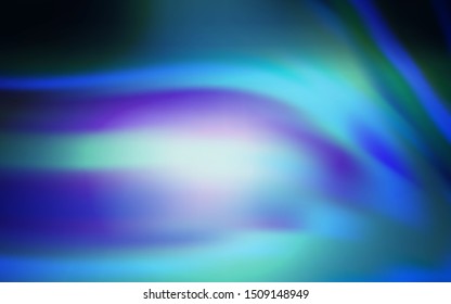 Dark BLUE vector blurred shine abstract template. Glitter abstract illustration with gradient design. Background for designs.
