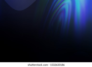 Dark BLUE vector blurred shine abstract template. An elegant bright illustration with gradient. Smart design for your work.