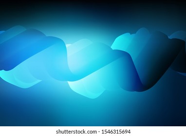 Dark BLUE vector blurred shine abstract template. Colorful abstract illustration with gradient. New design for your business.