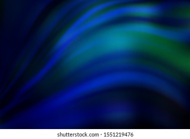 Dark BLUE vector blurred shine abstract template. A completely new colored illustration in blur style. New design for your business.