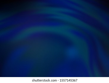 Dark BLUE vector blurred shine abstract template. A vague abstract illustration with gradient. A completely new design for your business.