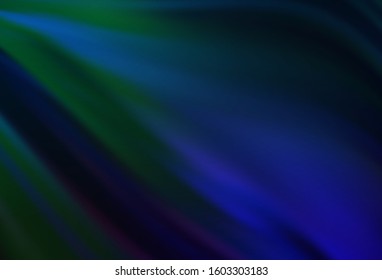 Dark BLUE vector blurred shine abstract template. New colored illustration in blur style with gradient. Smart design for your work.