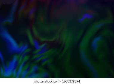 Dark BLUE vector blurred shine abstract template. A completely new colored illustration in blur style. Blurred design for your web site.