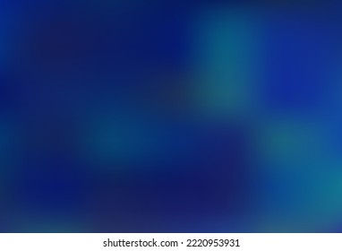 Dark BLUE vector blurred shine abstract template. Modern abstract illustration with gradient. Template for any brand book.