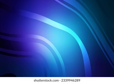 Dark BLUE vector blurred shine abstract background. Glitter abstract illustration with gradient design. Smart design for your work.