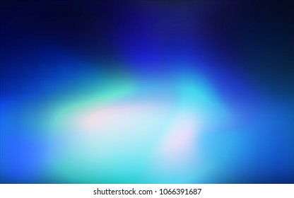 Dark BLUE vector blurred template. A vague abstract illustration with gradient. A completely new design for your business.