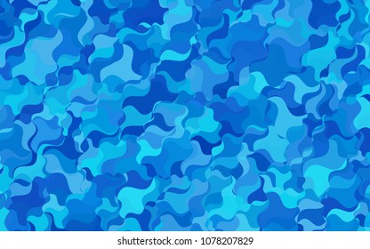 Dark BLUE vector blurred template. Glitter abstract illustration with wry lines. The elegant pattern can be used as part of a brand book.