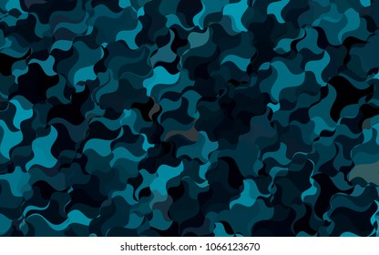 Dark BLUE vector blurry arched template. Creative geometric illustration in Origami style with gradient. Brand-new design for your business.