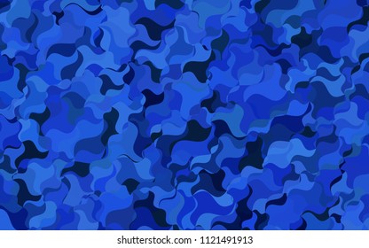 Dark BLUE vector blurry arched background. Glitter abstract illustration with wry lines. Brand-new design for your business.