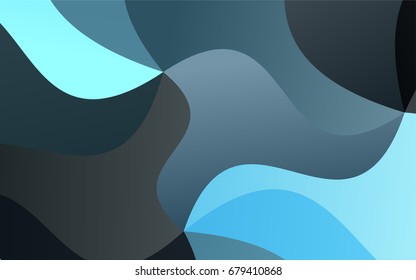 Dark BLUE vector blurry arched pattern. Creative geometric illustration in Origami style with gradient. A new texture for your design.