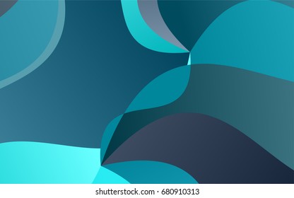 Dark BLUE vector blurry arched template. blurred geometric sample with gradient.  The template can be used as a background for cell phones.