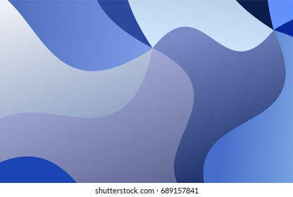 Dark BLUE vector blurry arched background. Shining illustration, which consist of blurred lines. A new texture for your design.