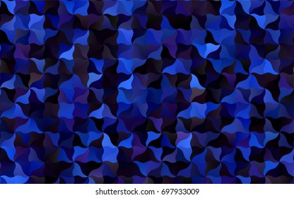 Dark BLUE vector blurry arched pattern. Brand-new colored illustration in blurry style with gradient. The elegant pattern can be used as part of a brand book.