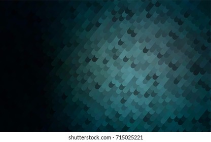 Dark BLUE vector blurry arched background. Curved geometric sample with gradient.  Brand-new style for your business design.