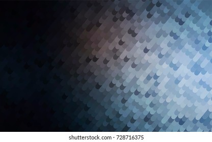 Dark BLUE vector blurry arched background. Modern geometrical abstract illustration with gradient bandy lines. A new texture for your design.