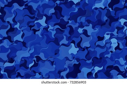 Dark BLUE vector blurry arched background. A sample with blurred shapes. The template can be used as a background for cell phones.