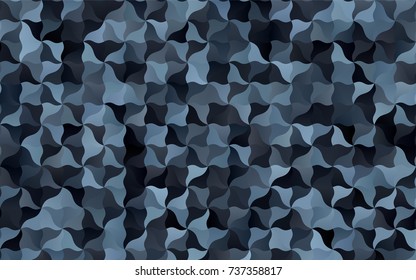 Dark BLUE vector blurry arched background. Modern geometrical abstract illustration with gradient bandy lines. A new texture for your design.