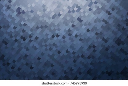 Dark BLUE vector blurry arched pattern. A completely new color illustration in a vague style. Brand-new style for your business design.