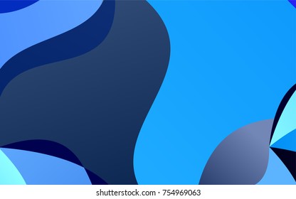 Dark BLUE vector blurry arched template. Geometric illustration in Origami style with gradient.  A completely new design for your business.