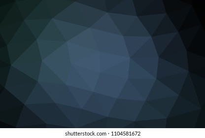 Dark BLUE vector blurry hexagon blurry triangle. Shining illustration, which consist of triangles. A completely new template for your business design.