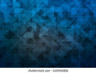 Dark BLUE vector blurry hexagon blurry triangle. Shining colored illustration in a Brand new style. Brand new design for your business.