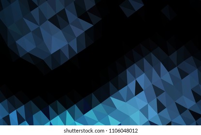 Dark BLUE vector blurry hexagon template. Colorful abstract illustration with gradient. The completely new template can be used for your brand book.