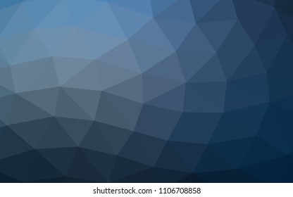 Dark BLUE vector blurry hexagon blurry triangle. An elegant bright illustration with gradient. The template can be used as a background for cell phones.
