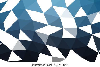 Dark BLUE vector blurry hexagon blurry triangle. Creative geometric illustration in Origami style with gradient. The elegant pattern can be used as part of a brand book.