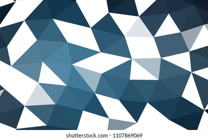 Dark BLUE vector blurry hexagon blurry triangle. A vague abstract illustration with gradient. Brand new style for your business design.