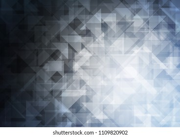 Dark BLUE vector blurry hexagon blurry triangle. Colorful abstract illustration with gradient. The polygonal design can be used for your web site.