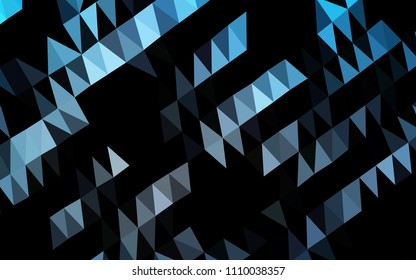 Dark BLUE vector blurry hexagon template. A sample with polygonal shapes. The completely new template can be used for your brand book.