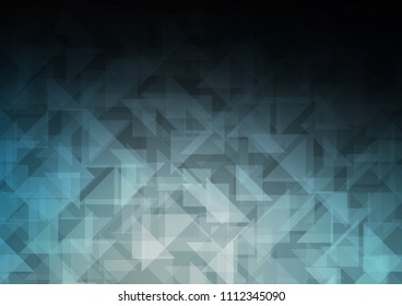 Dark BLUE vector blurry hexagon pattern. Brand new colored illustration in blurry style with gradient. The textured pattern can be used for background.