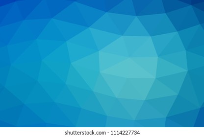 Dark BLUE vector blurry hexagon blurry triangle. Glitter abstract illustration with an elegant design. Brand new style for your business design.