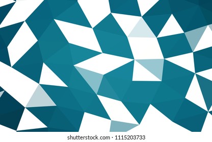 Dark BLUE vector blurry hexagon blurry triangle. An elegant bright illustration with gradient. The best triangular design for your business.