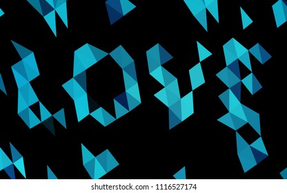 Dark BLUE vector blurry hexagon texture. An elegant bright illustration with gradient. Brand new design for your business.