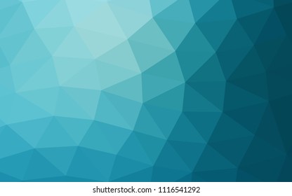 Dark BLUE vector blurry hexagon blurry triangle. Creative geometric illustration in Origami style with gradient. The template can be used as a background for cell phones.
