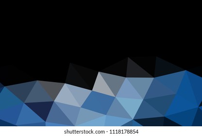 Dark BLUE vector blurry hexagon blurry triangle. A sample with polygonal shapes. The completely new template can be used for your brand book.