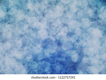 Dark BLUE vector blurry hexagon template. Geometric illustration in Origami style with gradient.  Brand new design for your business.