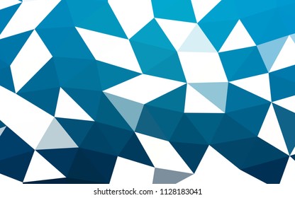 Dark BLUE vector blurry hexagon blurry triangle. A vague abstract illustration with gradient. A completely new template for your business design.
