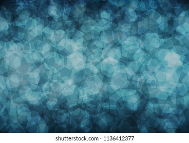 Dark BLUE vector blurry hexagon background. hexagonal geometric sample with gradient.  The template can be used as a background for cell phones.