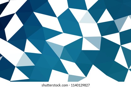 Dark BLUE vector blurry hexagon blurry triangle. Brand new colored illustration in blurry style with gradient. A new texture for your design.