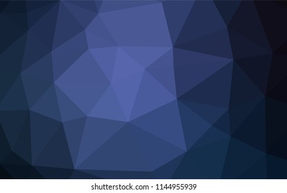 Dark BLUE vector blurry hexagon template. Shining illustration, which consist of triangles. The elegant pattern can be used as part of a brand book.