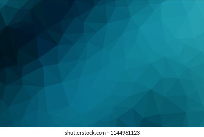 Dark BLUE vector blurry hexagon texture. A vague abstract illustration with gradient. The best triangular design for your business.