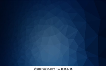 Dark BLUE vector blurry hexagon pattern. Modern geometrical abstract illustration with gradient. The polygonal design can be used for your web site.