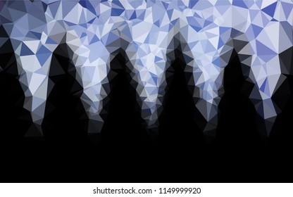 Dark BLUE vector blurry hexagon pattern. Shining colored illustration in a Brand new style. The textured pattern can be used for background.