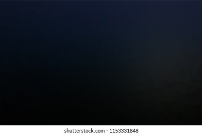 Dark BLUE vector blurry hexagon pattern. Creative illustration in halftone style with gradient. The polygonal design can be used for your web site.