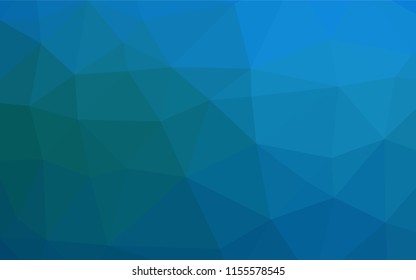 Dark BLUE vector blurry hexagon pattern. A vague abstract illustration with gradient. The polygonal design can be used for your web site.