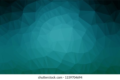 Dark BLUE vector blurry hexagon texture. Triangular geometric sample with gradient.  The best triangular design for your business.