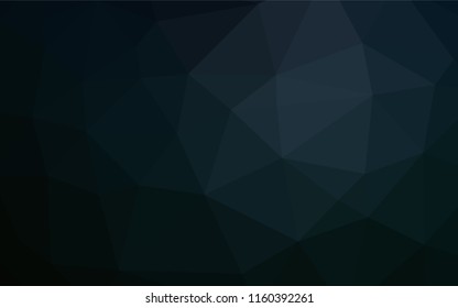 Dark BLUE vector blurry hexagon pattern. Creative geometric illustration in Origami style with gradient. A new texture for your design.