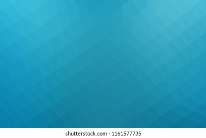 Dark BLUE vector blurry hexagon template. Triangular geometric sample with gradient.  The polygonal design can be used for your web site.